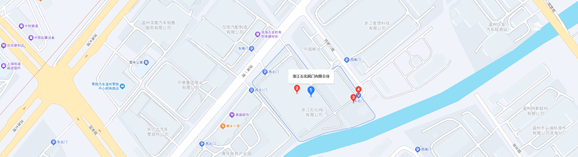 浙江石化閥門有限公司地圖
